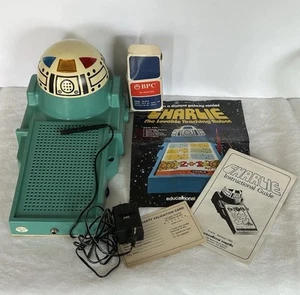 Vtg Charlie The Loveable Learning Robot Tested & 8 Boxes of Learning Cards Works - Picture 1 of 11