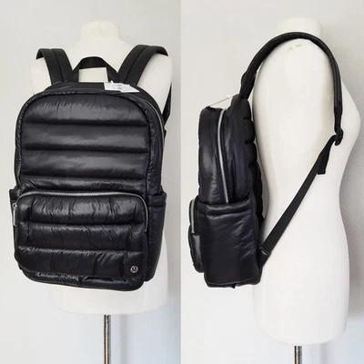 NUEVA Mochila Lululemon Everywhere Negra Wunder Puff 22L Laptop Escuela Gimnasio Bolso Foto 1 de 4