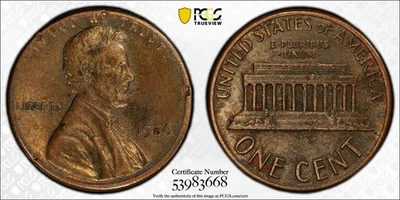 1986 Lincoln 1C PCGS Grd N1BN Pop 0 Pop Hghr 18 PCGS Genuine Rim Damage - AU dtl - Image 1 of 3