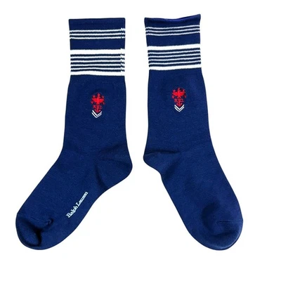 NUEVO Ralph Lauren Azul Marino Calcetines para Mujer Talla 9-11 Rojo Ancla Águila Logo Náutico Foto 1 de 4