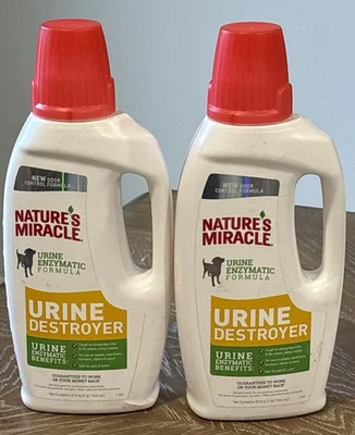 Lot Of 2 Nature’s Miracle Urine Destroyer Enzymatic Formula Odor Control 32oz Ea - Image 1 of 4