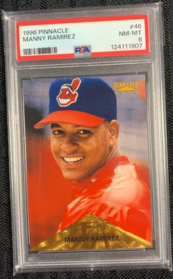 Manny Ramirez 1996 Pinacle #46 PSA casi nuevo-como nuevo 8 indios de Cleveland Foto 1 de 2
