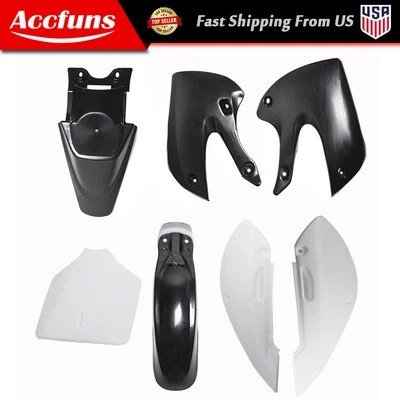 Carenado de guardabarros de plástico para Suzuki RM65 Kawasaki KX 65 KLX 110 DRZ110 blanco y negro Foto 1 de 4