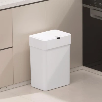 Botes de basura con sensor de movimiento de 4 galones LYNLOO bote de basura de baño con tapa IPX5 agua... Foto 1 de 4