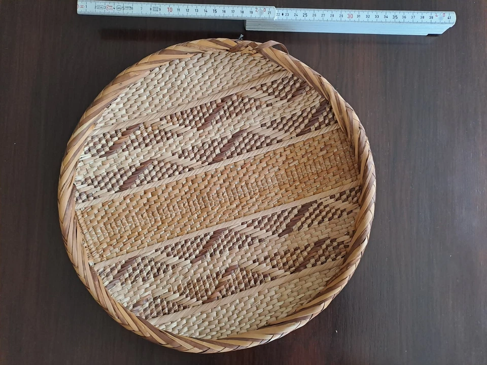 afrikanische Schale aus Bast Durchmesser ca 4 cm tief - Bild 1 von 1