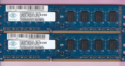 8GB 2x4GB PC3-10600 NANYA NT4GC64B8HG0NF-CG DDR3-1333 Desktop Ram Memory KIT - Image 1 of 2