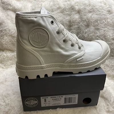 Palladium Pampa Hi Boots White Size 8  Women’s Star White New In Box - Image 1 of 3