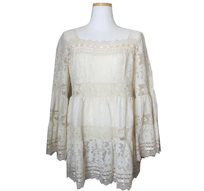 Blusa Anna Sui Marfil Encaje 6 38436376 Foto 1 de 4