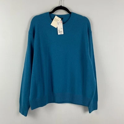 Uniqlo Premium Lambswool Crew Neck Long-Sleeve Sweater Size XXL Blue Crew Neck - Image 1 of 4