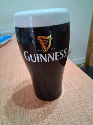 Vintage Official Guinness Pint Beer Money Ceramic 6" Money Box With Stopper.. vg - Image 1 of 4