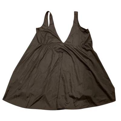 JC Penney Top Women Large Nightgown Black Short Nylon Nightie Babydoll 80s 90s - Image 1 of 4