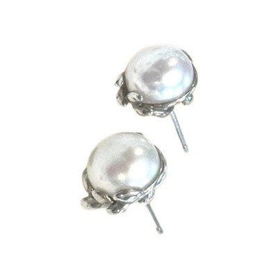 Aretes Tiffany & Co. Paloma Picasso plata esterlina hoja de olivo perlas Foto 1 de 4