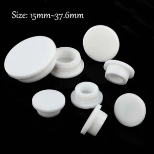 White Silicone Rubber Plug End Cap Snap-In Hole Plug Sealing Plug 15mm-37.6mm - Picture 1 of 6