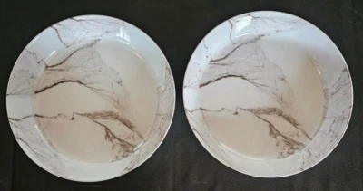 2 cuencos de sopa de ensalada blancos de mármol sintético gris TOMMY BAHAMA MELAMINA 9" Foto 1 de 4