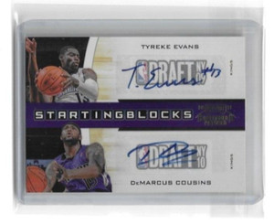 2010 Playoff Contenders Demarcus Cousins Tyreke Evans Auto ROOKIE RC 34/49 SSP