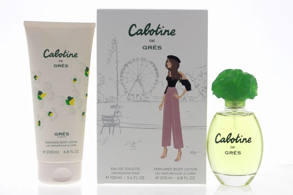 Cabotine By Gres Juego de 2 piezas 3,4 oz edt spray y 6,8 oz loción corporal perfumada Foto 1 de 1
