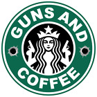 Guns and Coffee NRA Second Amendment Sticker Laptop Bumper Decal #RS4