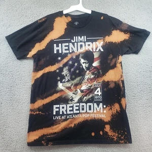 Jimi Hendrix Shirt Freedom Large Live at Atlanta july 4, 1970 Black Tie Dye - Picture 1 of 7