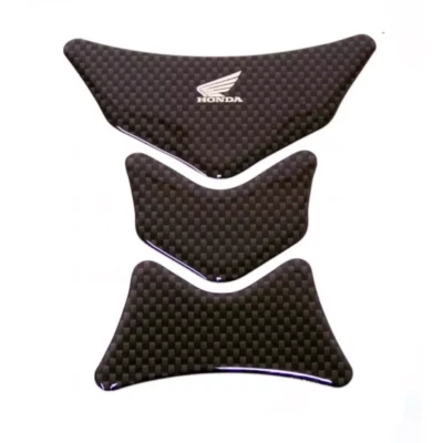 Honda Carbon Fibre Look Honda Wing Logo Motorcycle Tank Pad Protector Genuine - Image 1 of 4