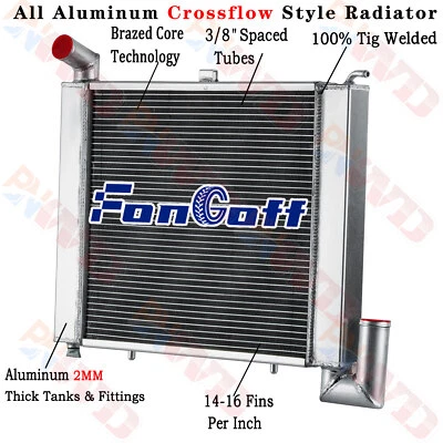 4 Row Radiator For 1963-1968 Chevrolet Corvette 5.3L/1969-72 Chevy Corvette 5.7L Foto 1 de 4