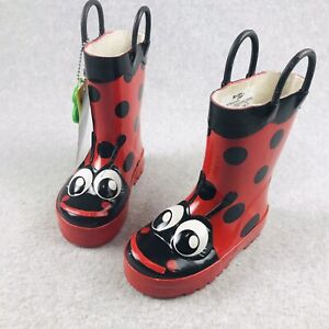 Western Chief ladybug Rubber rain boots Toddler Waterproof Boots Size 6 T