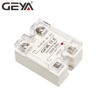 GEYA Solid State Relay 10/25/40/60/80/100DA 4-32VDC to 24-380VAC &Pastic Cover - Image 1 of 4