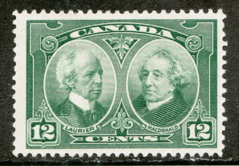 1927 Canada Sc# 147 - 12¢ Laurier & MacDonald Historical Issue - MH  - Image 1 of 1