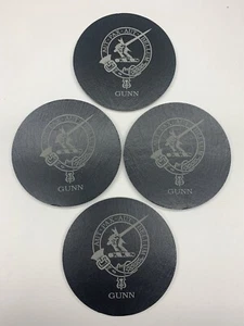 CLAN SCHIEFER UNTERSETZER - 4ER SET - CLAN GUNN - Bild 1 von 1
