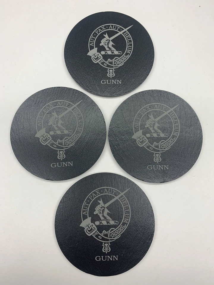 Clan Ardesia Sottobicchiere - Set Di 4 - Clan Gunn - Immagine 1 di 1