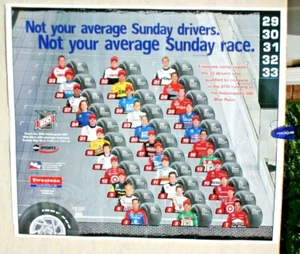 Póster Indy 500 IRL 2003 Firestone a todo color no es tu conductor promedio de domingo - Imagen 1 de 1