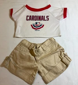 Build A Bear (BaB) Clothing - Outfit - St Louis Cardinals Baseball Shirt and Pan - Picture 1 of 2