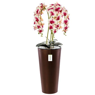Blumenkübel freistehend Blumentopf Ø30 cm H 57 cm Kupfer Übertopf glatt und matt - Bild 1 von 4