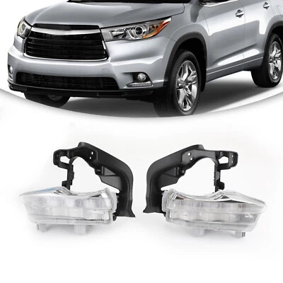 Pair DRL For Toyota Highlander 2014-2016 LED Daytime Running Light Fog Lamp !! — 第 1/4 张图片