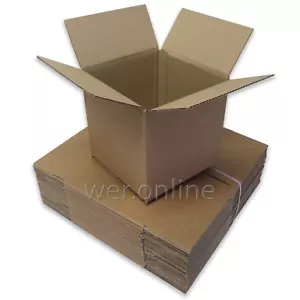 More details for 50 x compact cubed post mailing packaging storage cardboard boxes 8 x 8 x 8&quot; sw