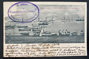 1902 Tanga German West Africa RPPC Postcard Cover To Leipzig Germany