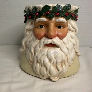Vintage Department 56 Weihnachtsmann St. Nickolaus Kerzenhalter Gesicht - Bild 1 von 8