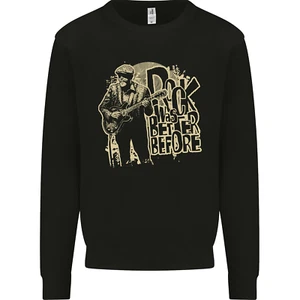 Rock Was Better Before Guitar Music Kids Sweatshirt Jumper - Picture 1 of 3