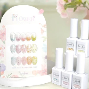 The Gel Flower Topping Edition Glitter Nail Polish 8ml 5 Colors K-Beauty - Picture 1 of 9