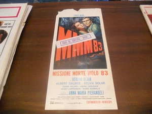 LOCANDINA ORIGINALE MISSIONE MORTE MOLO 83 FRED BEIR SYLVIA SOLAR 1966 - Picture 1 of 1