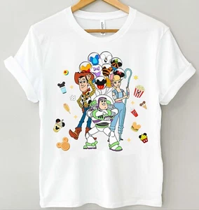 Disney Toy Story Balloon T-Shirt, Woody Buzz Bo Peep Snacks Tee, Birthday Gift - Picture 1 of 5
