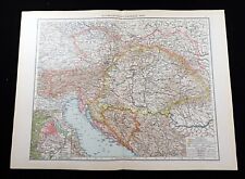 Kingdom Austro Hungarian Monarchy Austrian Empire Vienna Antique Map 1899