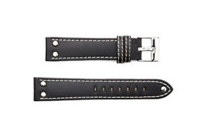 AVIATOR ROMANO STYLE LEATHER TOSCANA WATCH STRAPS EBV227ST 20-22-24MM - Picture 1 of 4