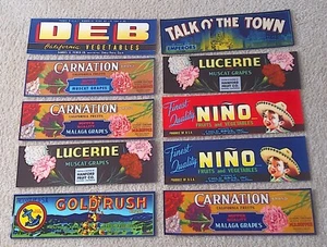 Crate Labels Assorted Lot of 10 - 2 - Picture 1 of 1