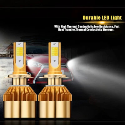 2x 9005 HB3 80W Car LED Headlight Lamp Bulb Dual Color White Yellow 3000/6000K - Image 1 of 4