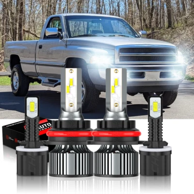 Para Dodge Dakota 1997-2000 4x 9007 Faro LED + 880 Kit Faros Antiniebla Bombillas 6000K Foto 1 de 4