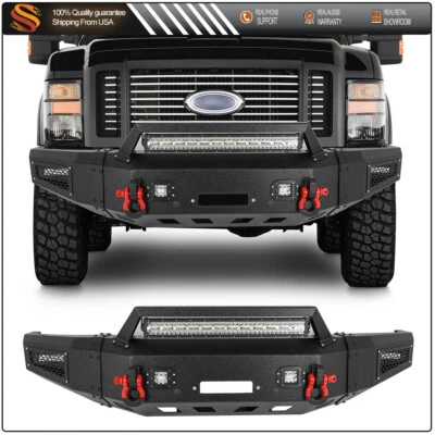 Complete Front Bumper For 2008-2010 Ford F250 F350 Super Duty with Winch Seat Foto 1 de 4