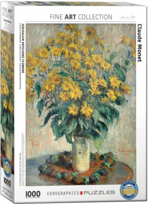 Jerusalem Artichoke Flowers by Monet 1000 piece jigsaw puzzle 680mm x 480mm (pz) - Image 1 of 2
