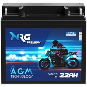 NRG 51913 Batterie AGM Motorradbatterie 12V 22Ah 380A/EN Batterie BMW ABS 1200 - Bild 1 von 5