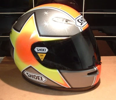 FACTORY SHOEI HELMET EMBLEM RACE VISOR STICKERS X 2 JUST LIKE THE BEST USE!!