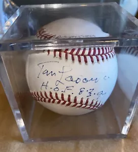Tom Lasorda HOF giocatore/manager Dodgers baseball firmato custodia rigida autografata - Foto 1 di 6